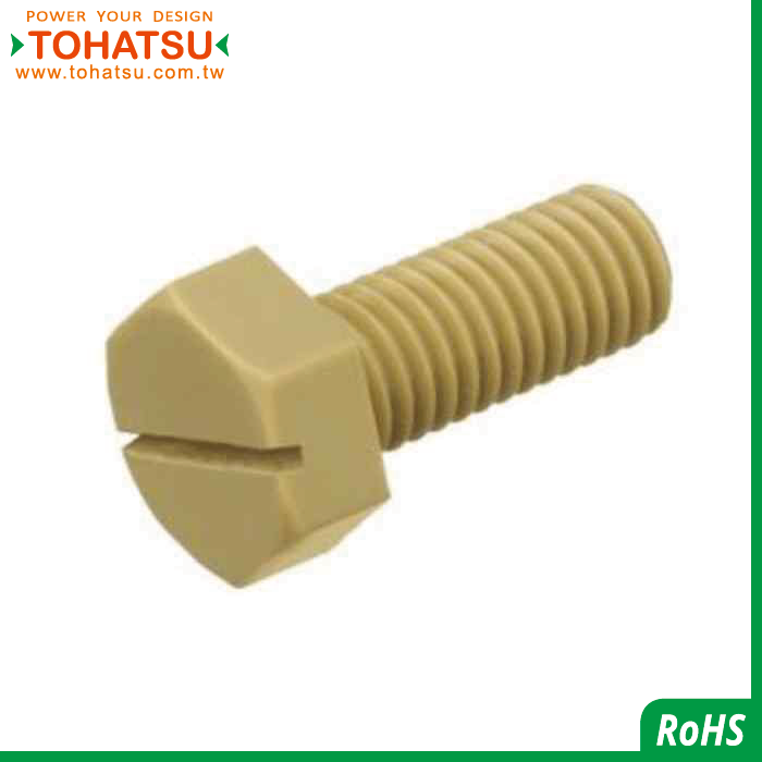 Outer Hexagon Slotted Bolt (Material: PEEK)-SBTEPEKM