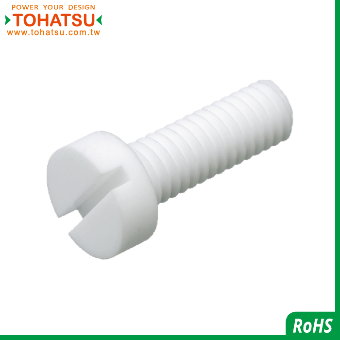 Slotted ceramic screw