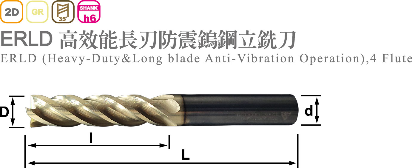 高效能防震鎢鋼立銑刀