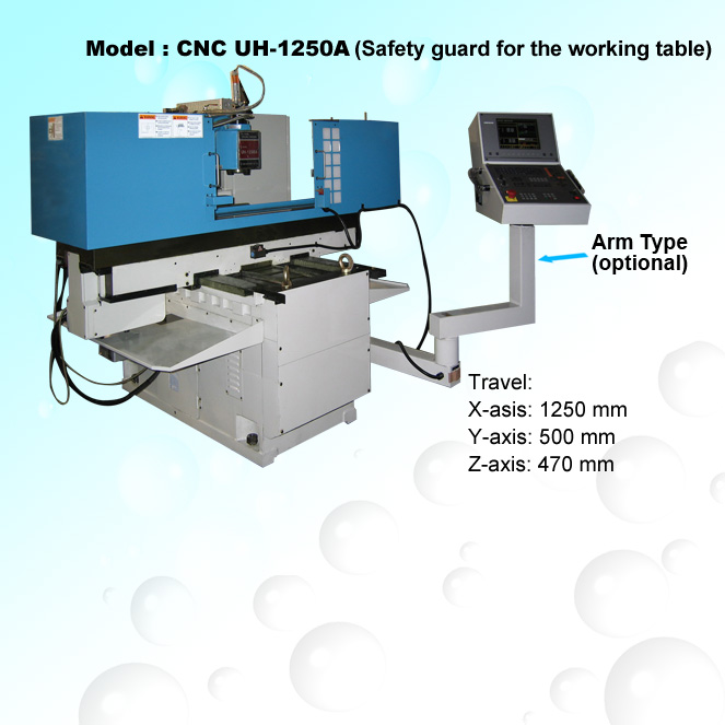 CNC床型強力萬能銑床-CNC UH-1250A