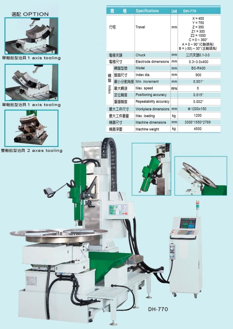 輪胎模細孔加工中心機