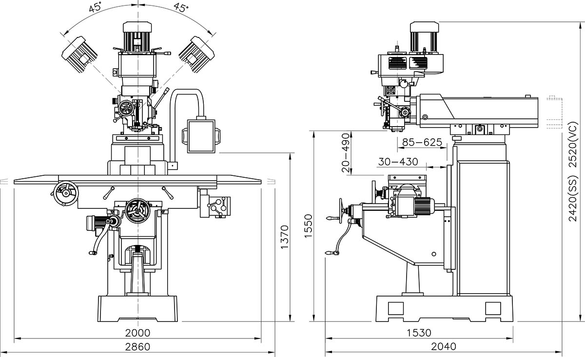 砲塔立式銑床-YSM-860 SERIES