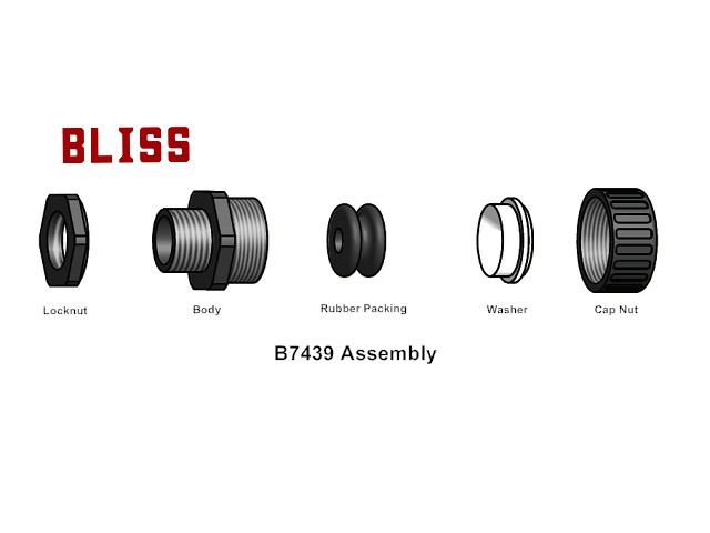 90° Nylon Cable Gland - PF Thread