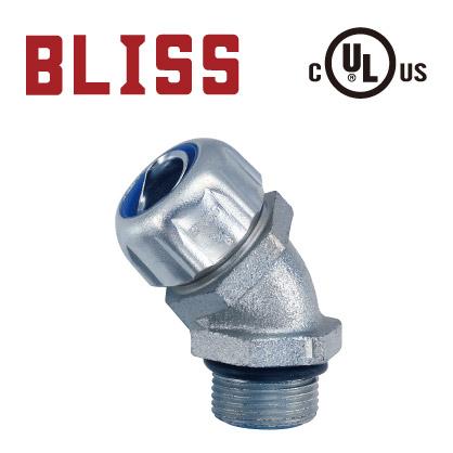 UL／cULus Liquid Tight 45° Connector - Metric Thread