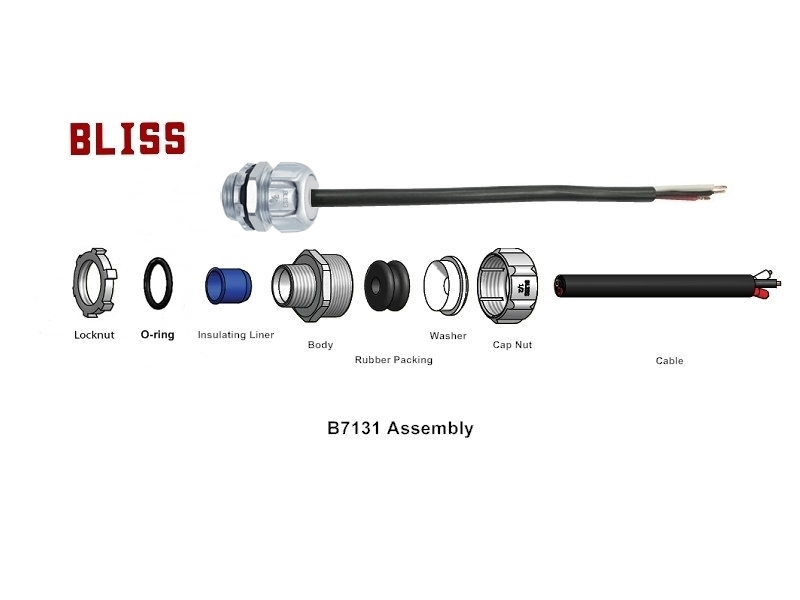 Straight Cable Gland- NPT Thread-B7131