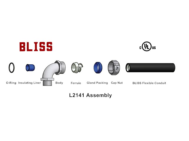 UL／cULus Liquid Tight 90° Connector - Metric Thread-L2141