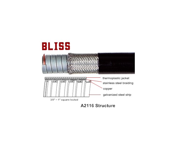 Flexible shielding conduit (EMI／RFI Shielding Conduit ／ Liquid-tight EMI)(Liquid Tight EMI)-A2116