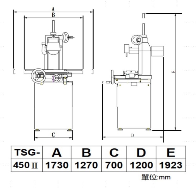 TSG-450II AKUMA Precision surface grinder-TSG -450II