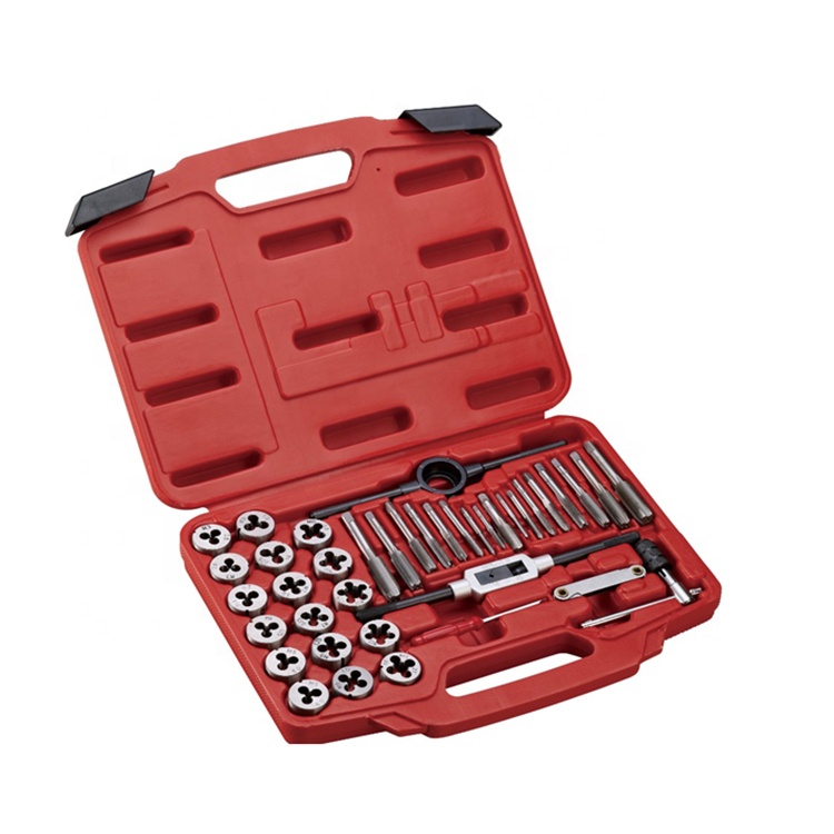 Tapered Teeth Design Heat Treated Steel 40 Piece Metric Tap & Die Wrench Set