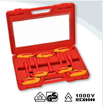 VDE T-Handle Nut Hex Key Wrench Sets, 7pcs-VDE HEX Key Wrench Set