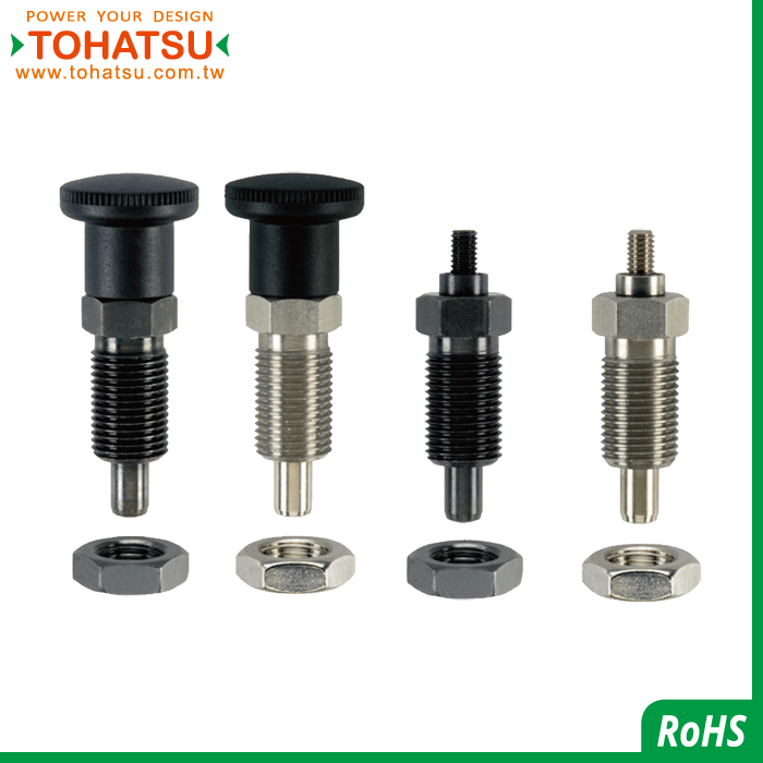 Index Plungers (material: steel ／ SUS303) (with knob ／ without knob)