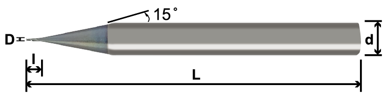 MSE2(Flat End Mill, For High Hardness Material),2 Flutes-Micro Decimal Diameter-MSE2