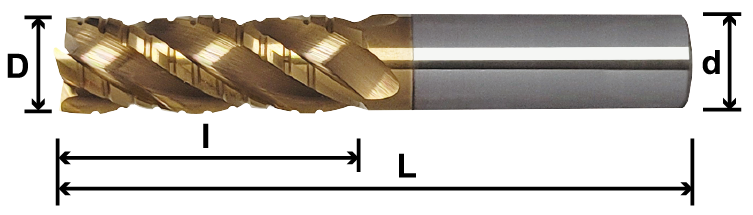 MHR (Roughing End Mills), 4 Flutes