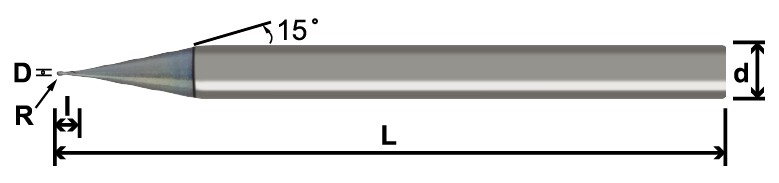 MSB (Ball Nose, For High Hardness Material),2 Flutes-Micro Diameter