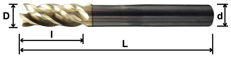 MLERVD (Highly-Efficiency Anti-Vibration Operation Long Shank),4 Flutes-MLERVD