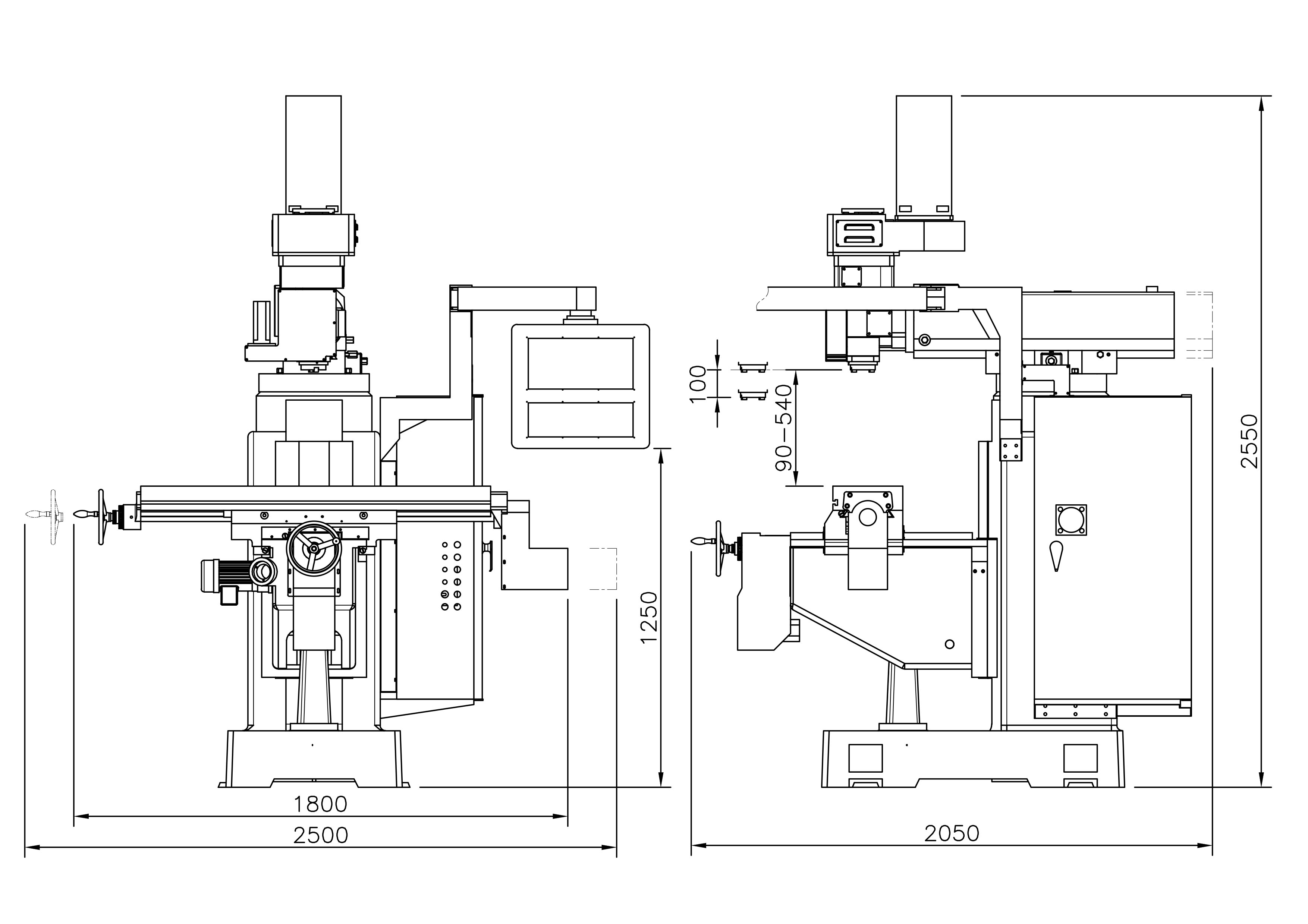 CNC Vertical Turret Milling Machine
