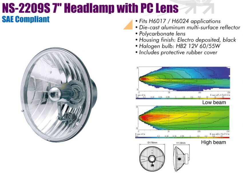 7'' Headlamp -NS-2209S