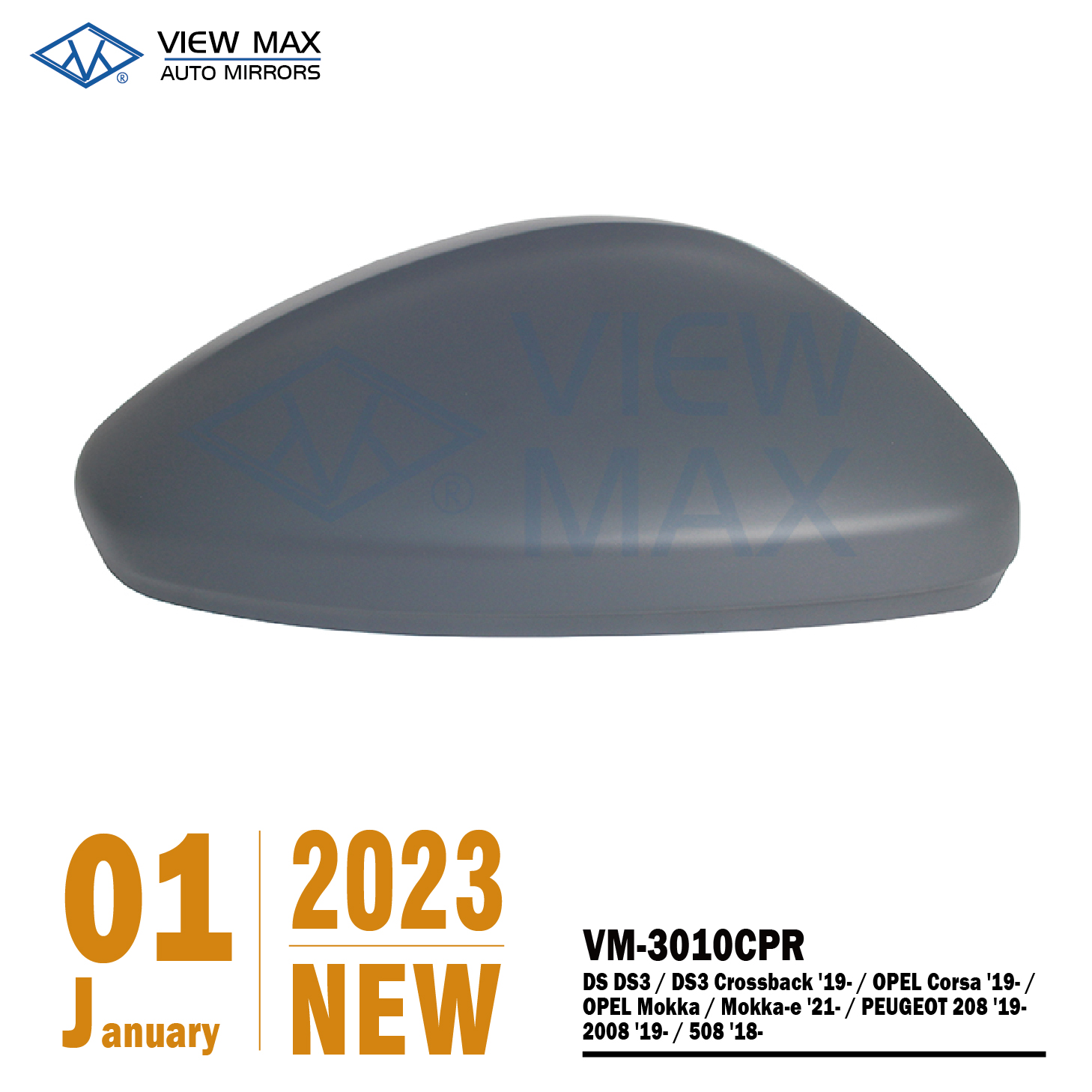 VM-3010CPR 汽車後視鏡噴漆外蓋-VM-3010