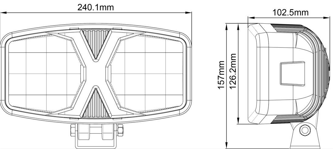 X JUMBO DRIVING LIGHT W／ POS