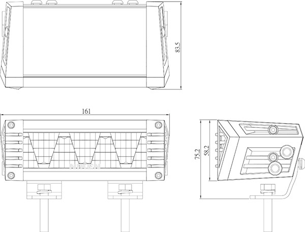 SHARK LIGHT BAR -DUAL BRACKET