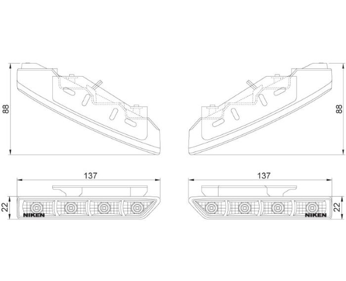 DRL W／POSITION- UNIVERSAL-140mm