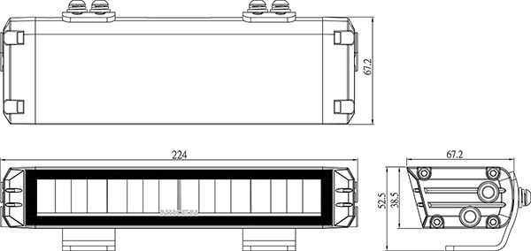  1.5in LIGHT BAR- DUAL BRACKET-NK0906A