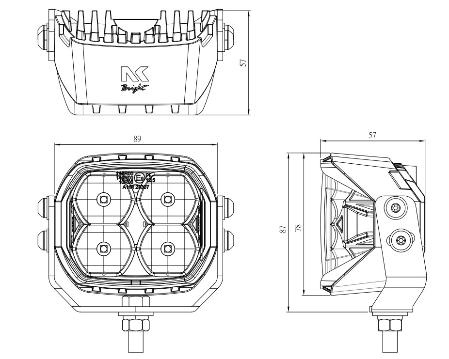 S DRIVING LIGHT W／POS- 3.5in 