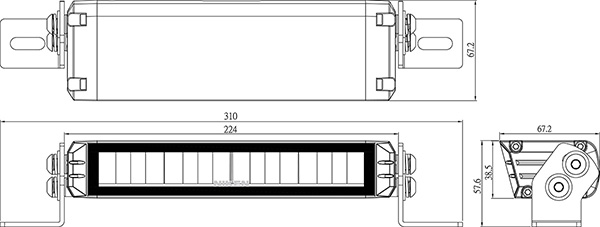  1.5in LIGHT BAR- DUAL BRACKET