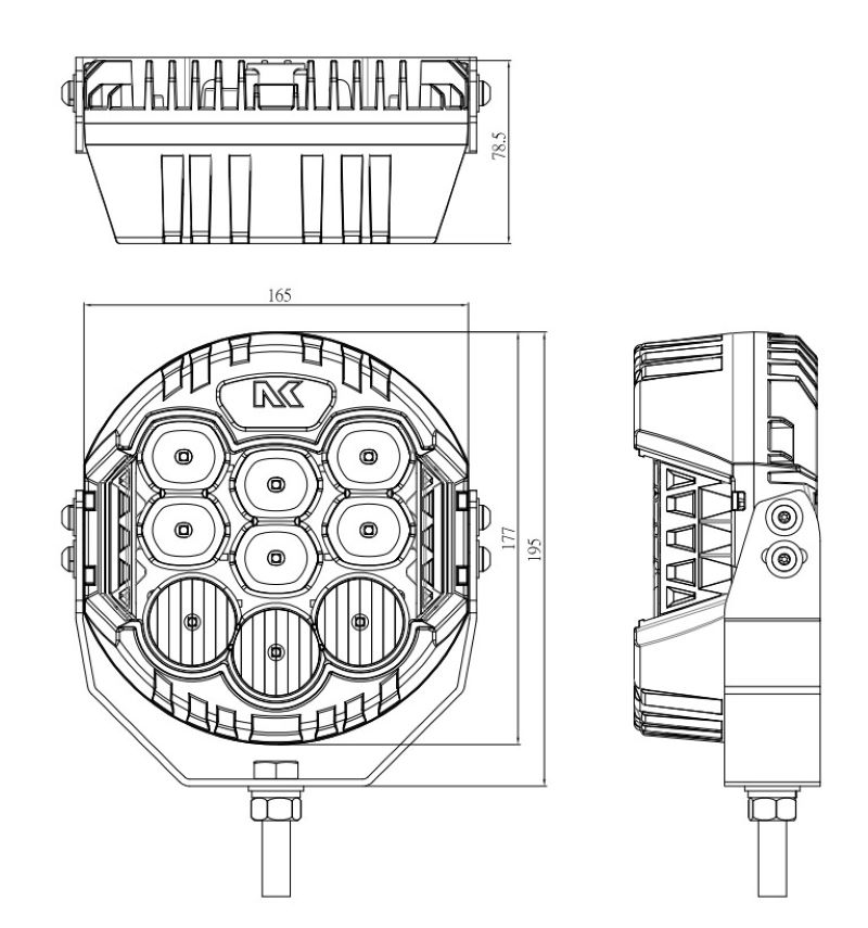 S DRIVING LIGHT W／POS- 7in 