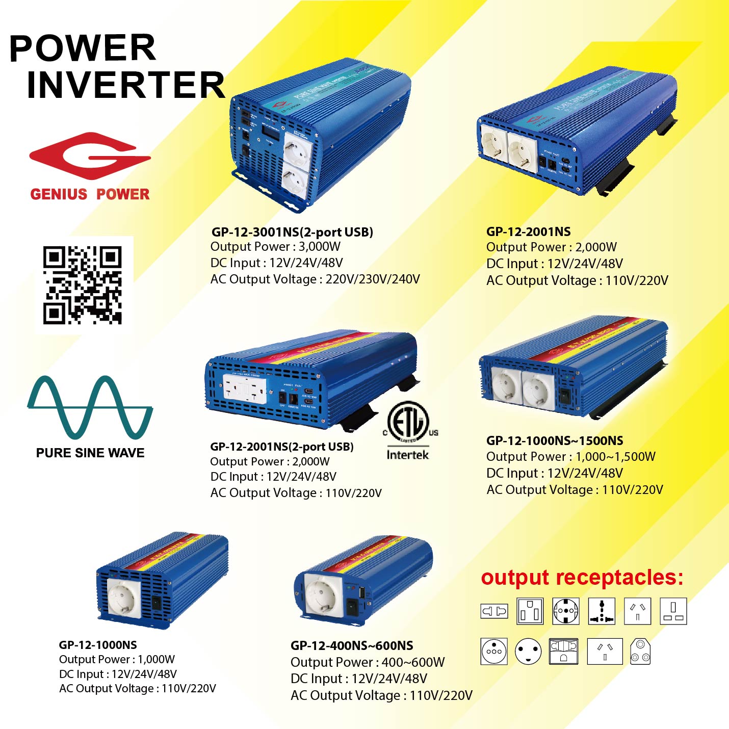 PURE SINE WAVE INVERTER-GP-150NS~3001NS