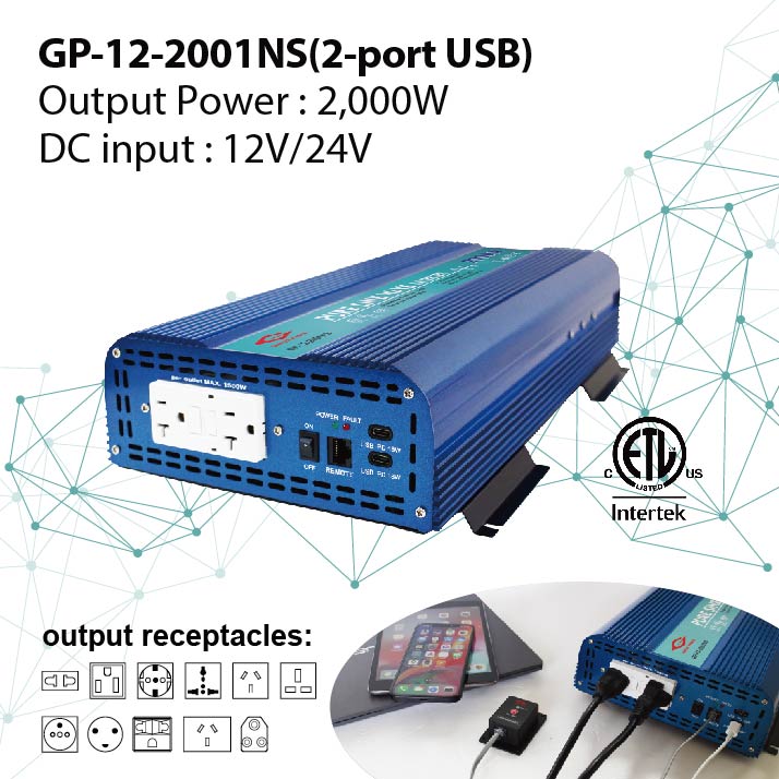 Power inverter-2000W-GP-12(24)-2001NS