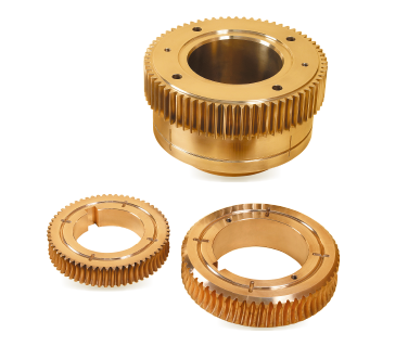Gears for pressing machine and elevator. Nuts for injection molding machine