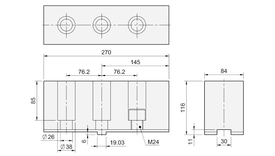 Soft jaw for hydraulic power chuck-HC40-1