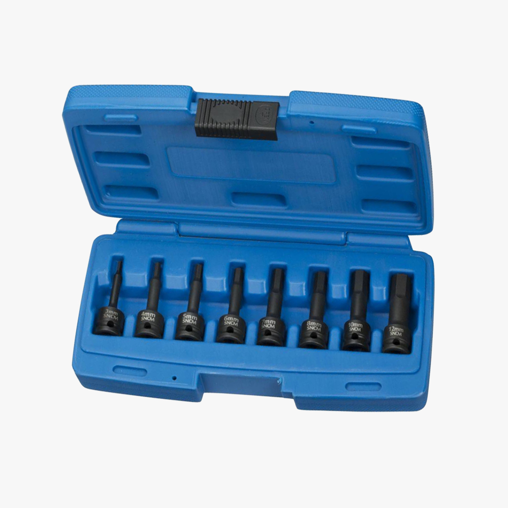 8pcs 3／8''Dr. Impact Bit Socket Sets in 60mml-8pcs 3/8''Dr. Impact Bit Socket Sets in 60mml