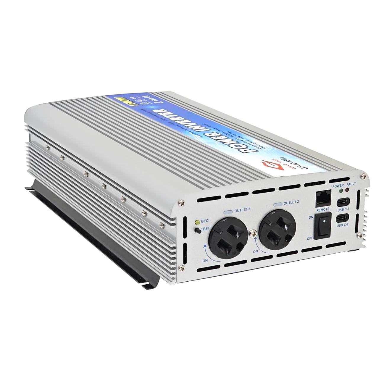 1500W 12V 24V 48V GFCI MODIFIED SINE WAVE INVERTER-GF-12-1501