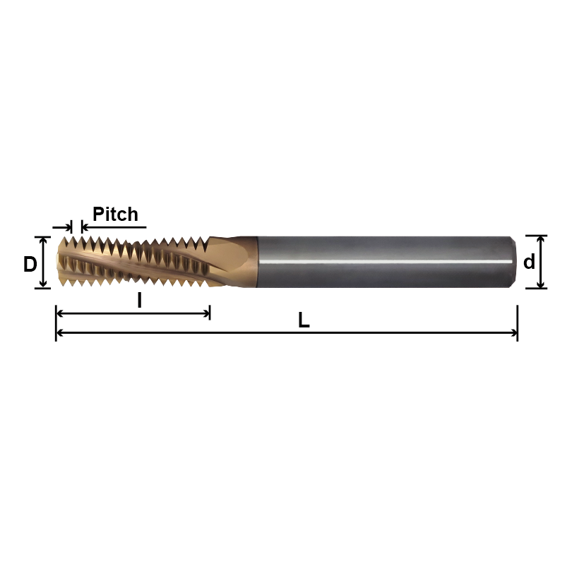 VUB Full Carbide Thread Milling cutter-UN(Internal／External Threads)