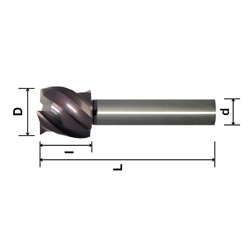 TMTPE (For Compound Lathe End Mill-Small handle mill), 3 Flutes