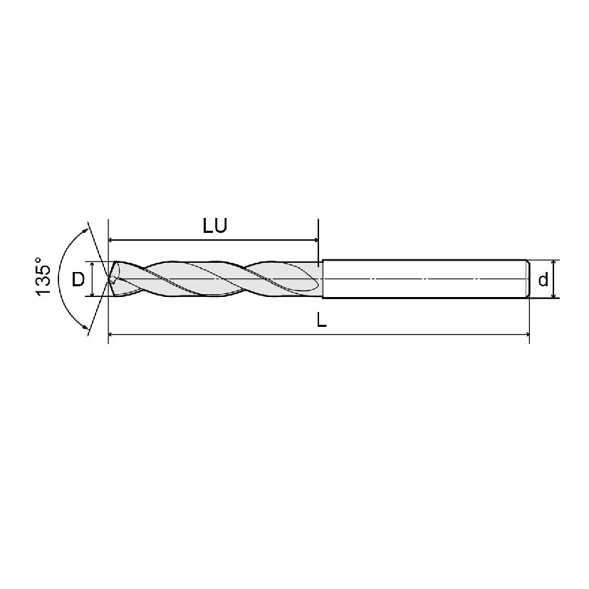 泛用型加工外冷鎢鋼鑽頭3D.5D.7D (SDWC R Series)