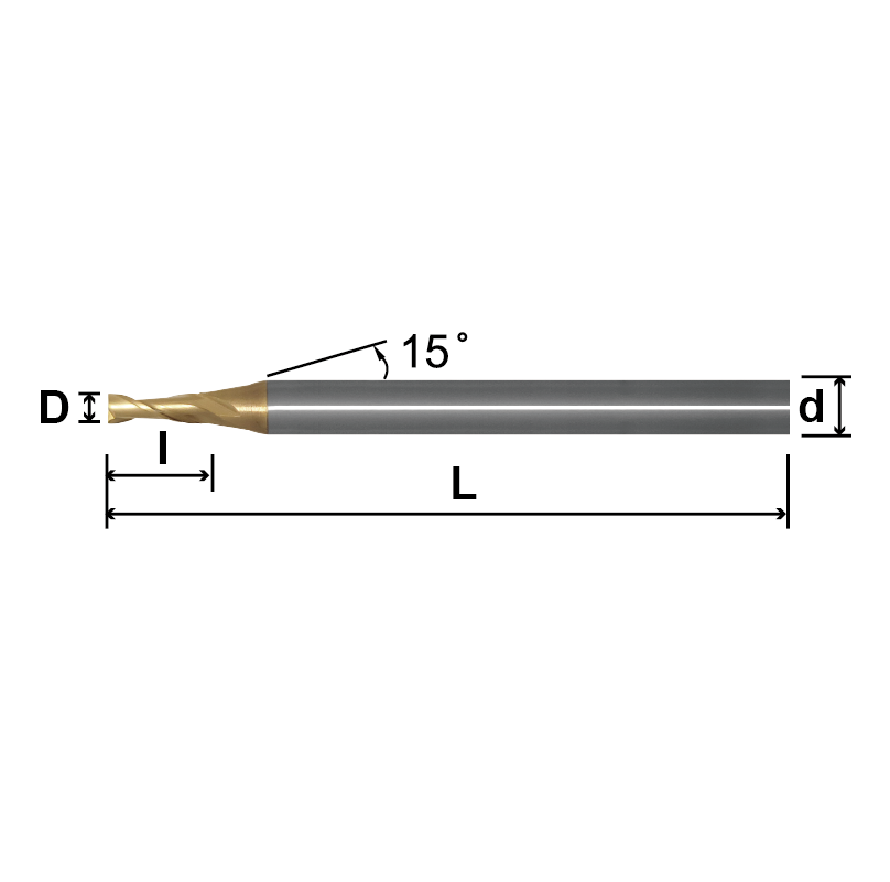 MSE2／SE2(Flat End Mill),2 Flutes-Micro Decimal Diameter