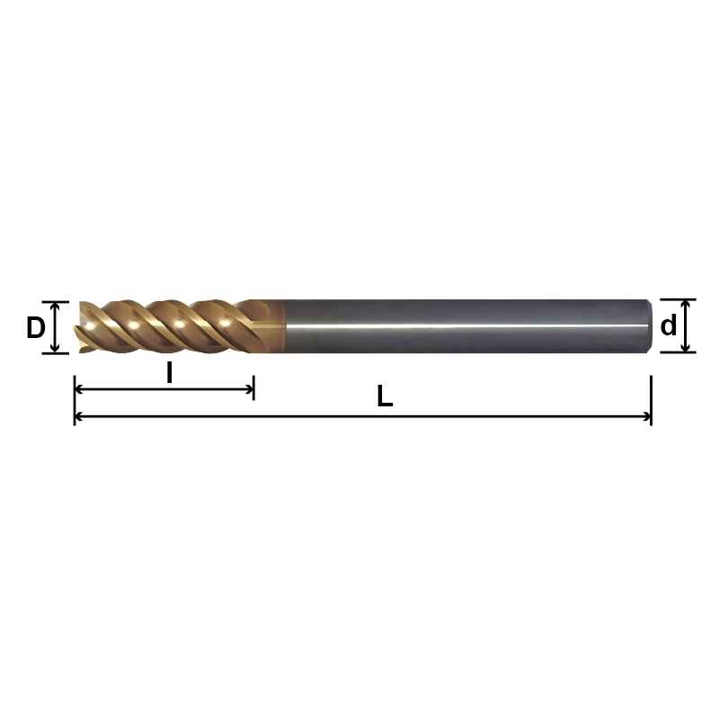 SLE4／MLE4／LLE4(Long Shank,Regular Length),4 Flutes-SLE4 / MLE4 / LLE4