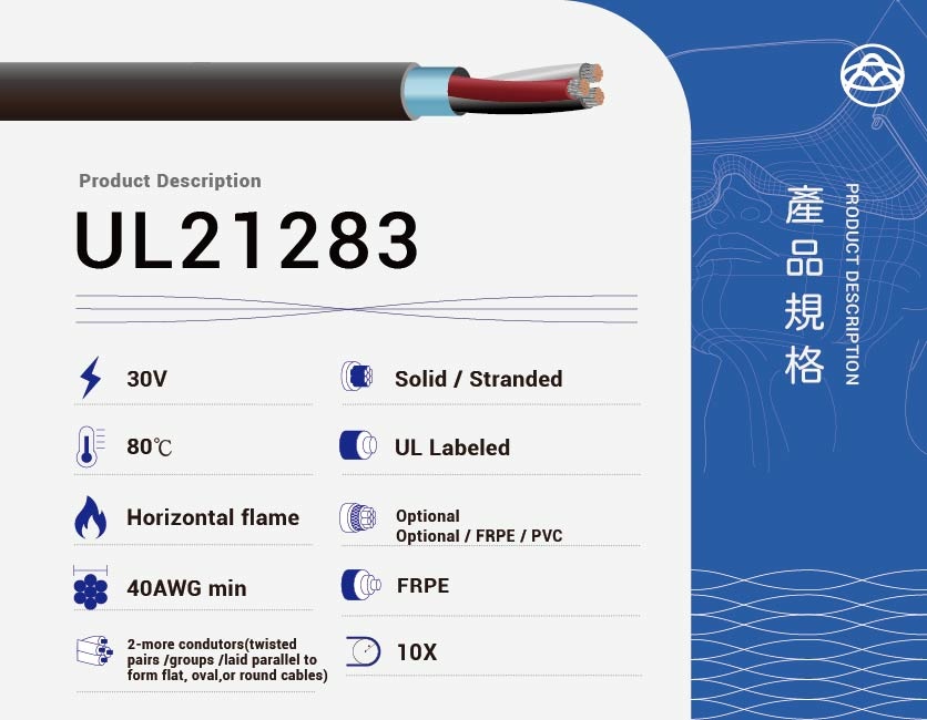交聯聚乙烯絕緣電纜 – UL21283-UL21283