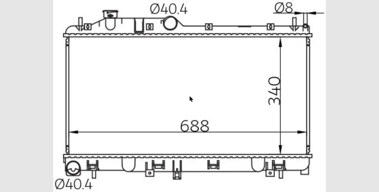 Car Radiator SUB-1521-A1-2R-SUB-1521-A1-2R