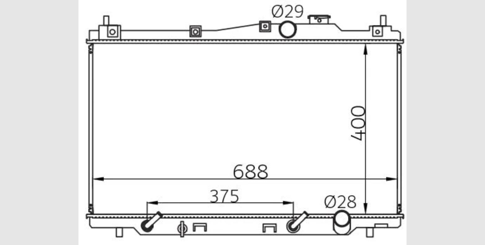 Car Radiator HND-1329-A1-2R-HND-1329-A1-2R