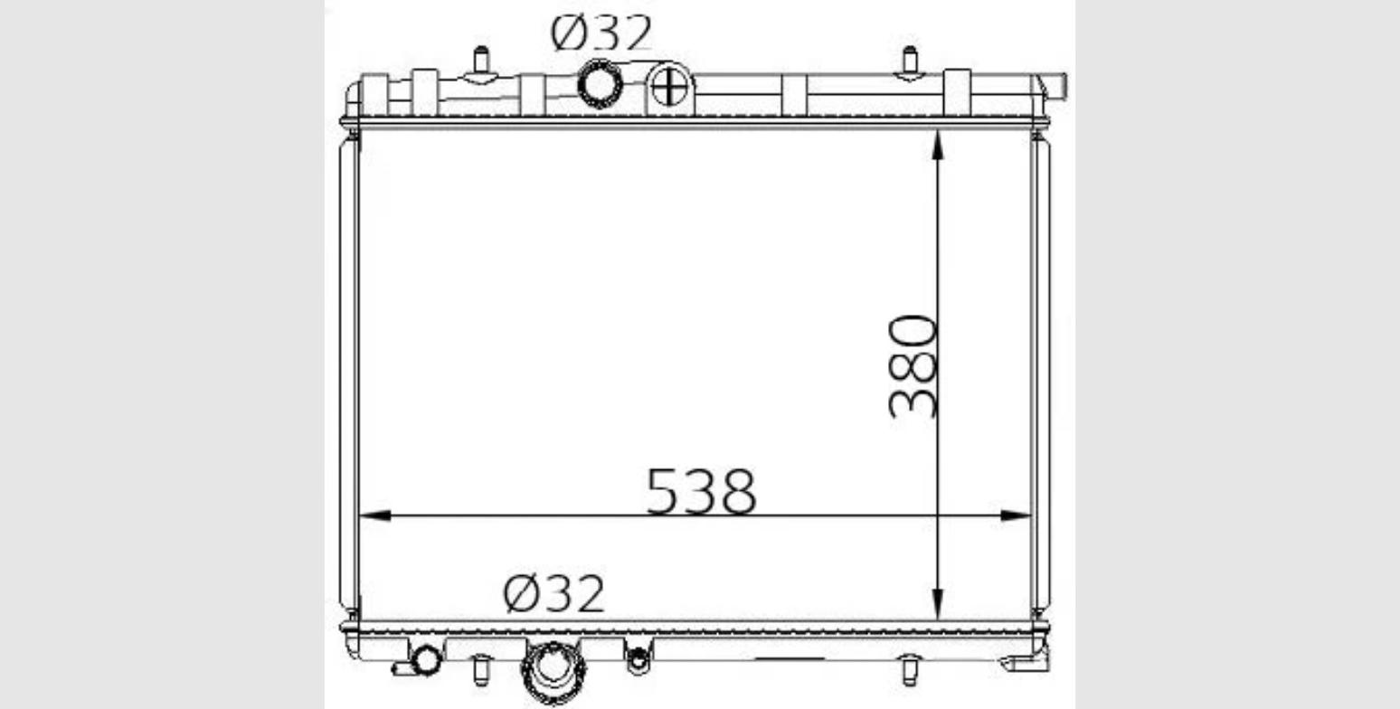 Car Radiator PGO-2802-A1-2R-PGO-2802-A1-2R