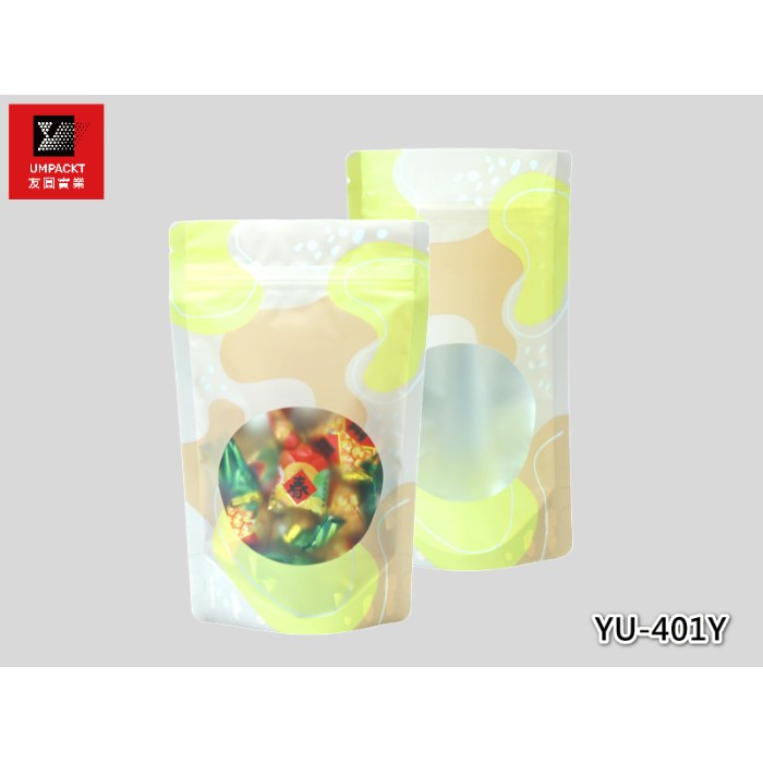 福氣開窗牛皮夾鏈立袋-小-UMBF-150220-JZ 福氣開窗牛皮夾鏈立袋-小-UMBF-150220-JZ
