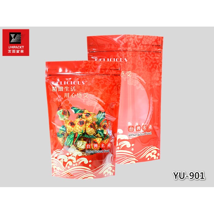 黃金海夾鏈立袋-YU-901 黃金海夾鏈立袋-YU-901