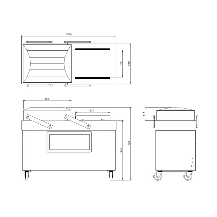 DC-650 Heavy-duty industrial chamber vacuum sealing machine-DC-650 DC-650 Heavy-duty industrial chamber vacuum sealing machine-DC-650