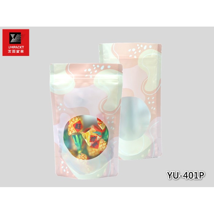 福氣開窗牛皮夾鏈立袋-小-UMBF-150220-JZ 福氣開窗牛皮夾鏈立袋-小-UMBF-150220-JZ