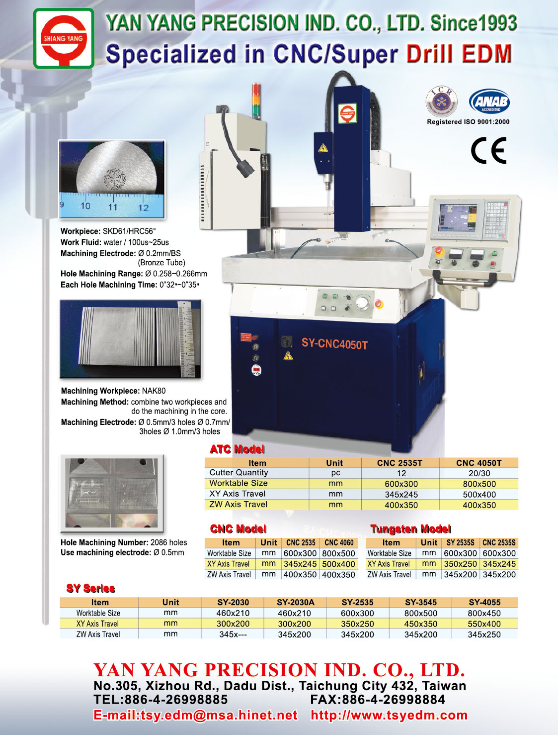 YAN TANG PRESCISION IND. CO., LTD.