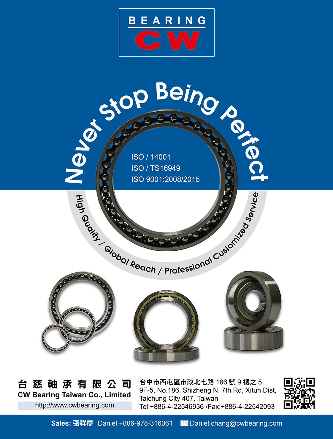 CW BEARING TAIWAN CO., LIMITED EZB2B taiwan machine tools ＆ autoparts